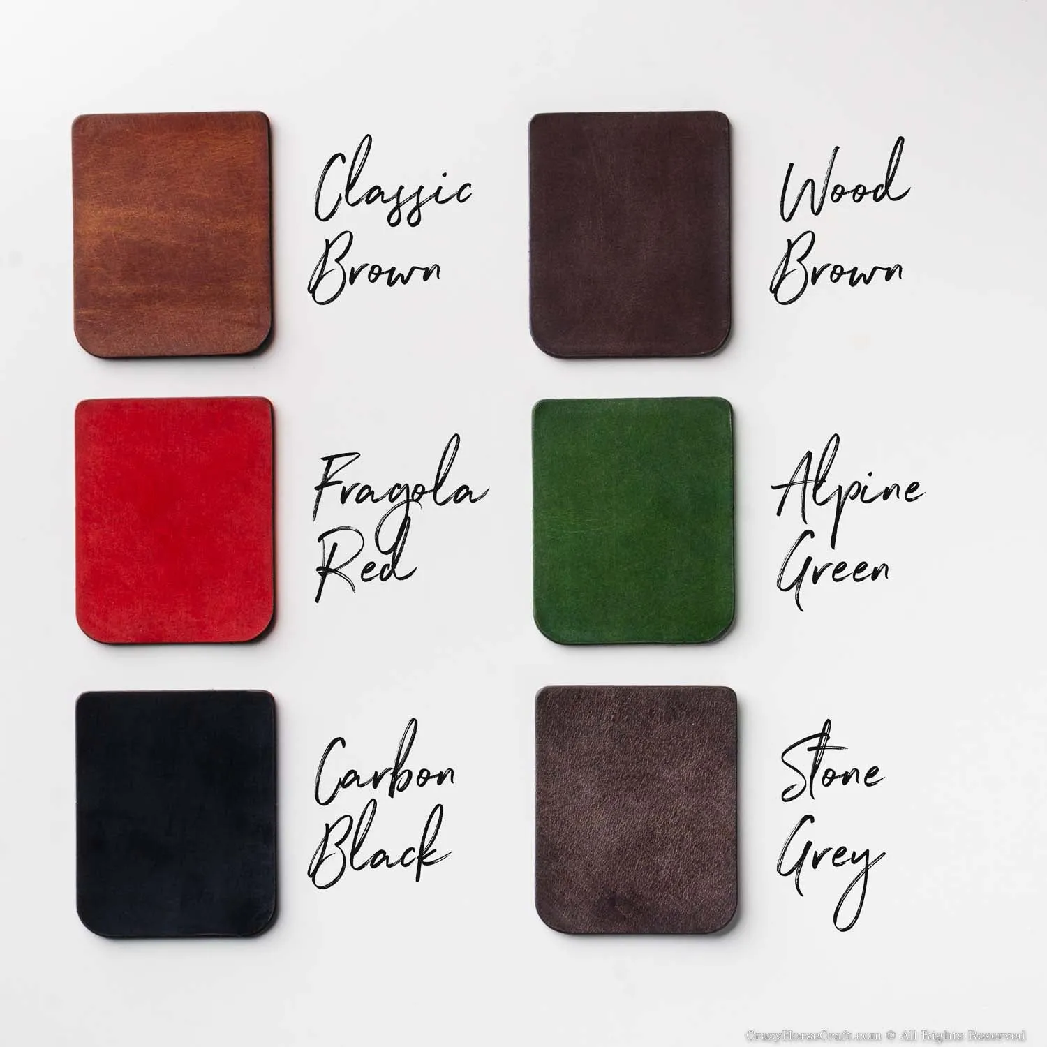 Veg-Tanned Leather Coasters 4pcs Set