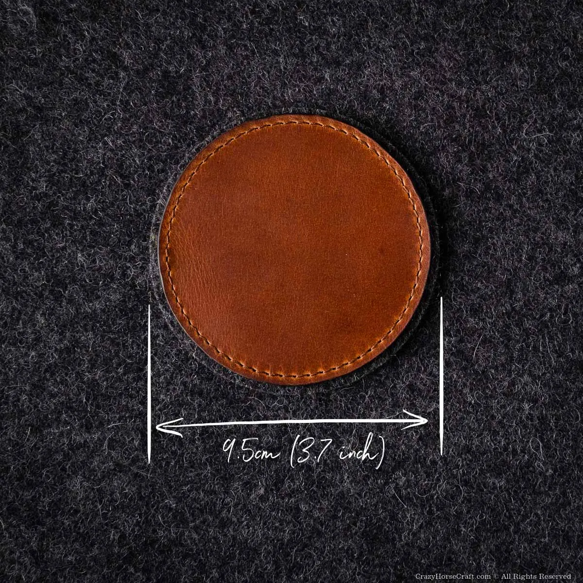 Veg-Tanned Leather Coasters 4pcs Set