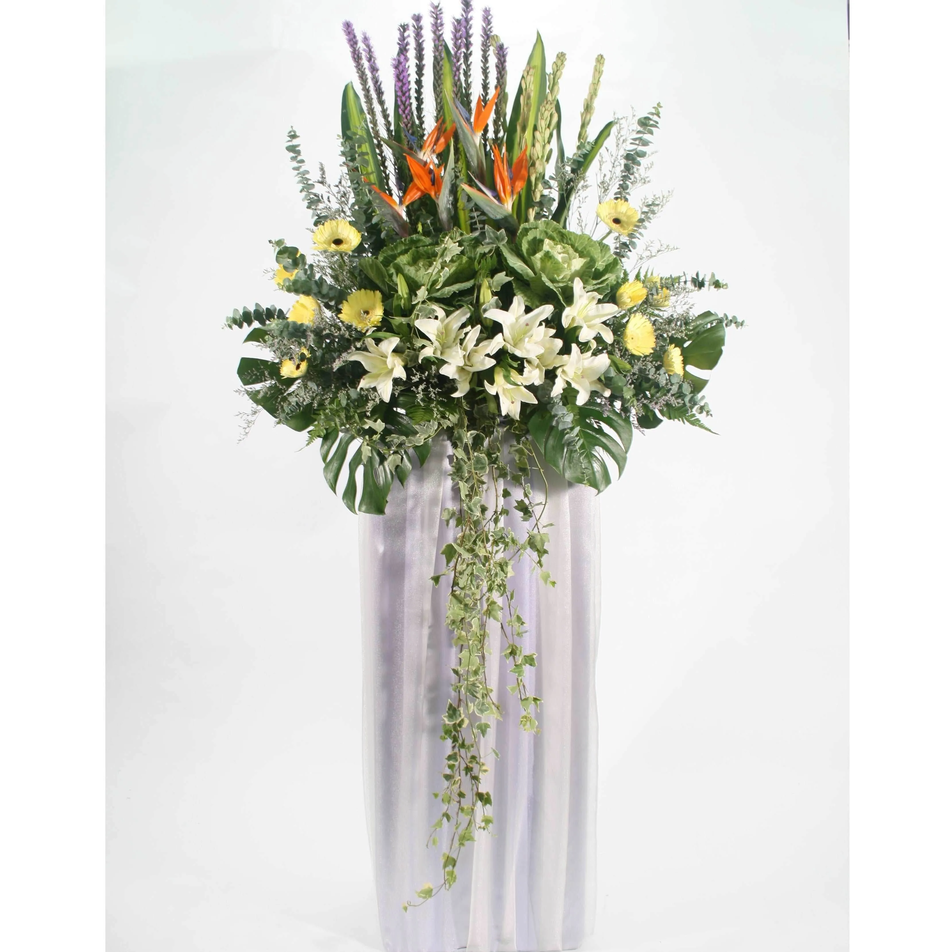 Vibrant Funeral Wreath - Premium Fresh Flowers | W510