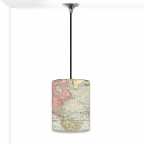 Vintage Ceiling Pendant Lamp - Vintage Map