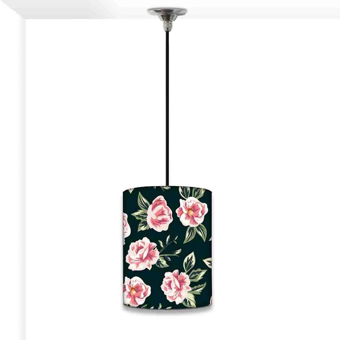 Vintage Ceiling Pendant Lamp - Vintage Pink Rose