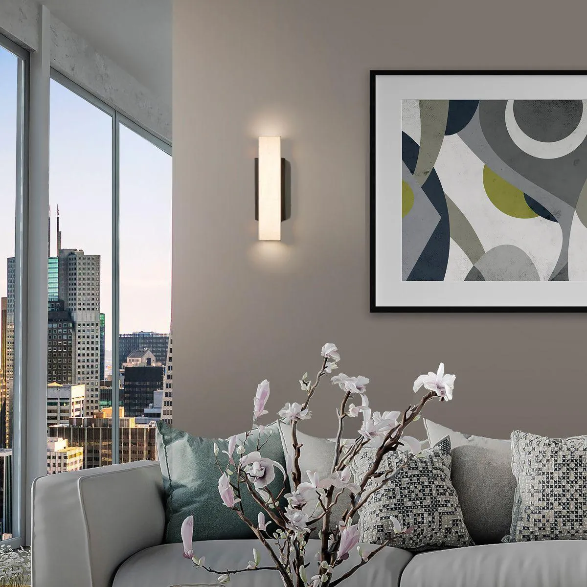 Volga 18 in. LED Wall Light 3000K Black finish
