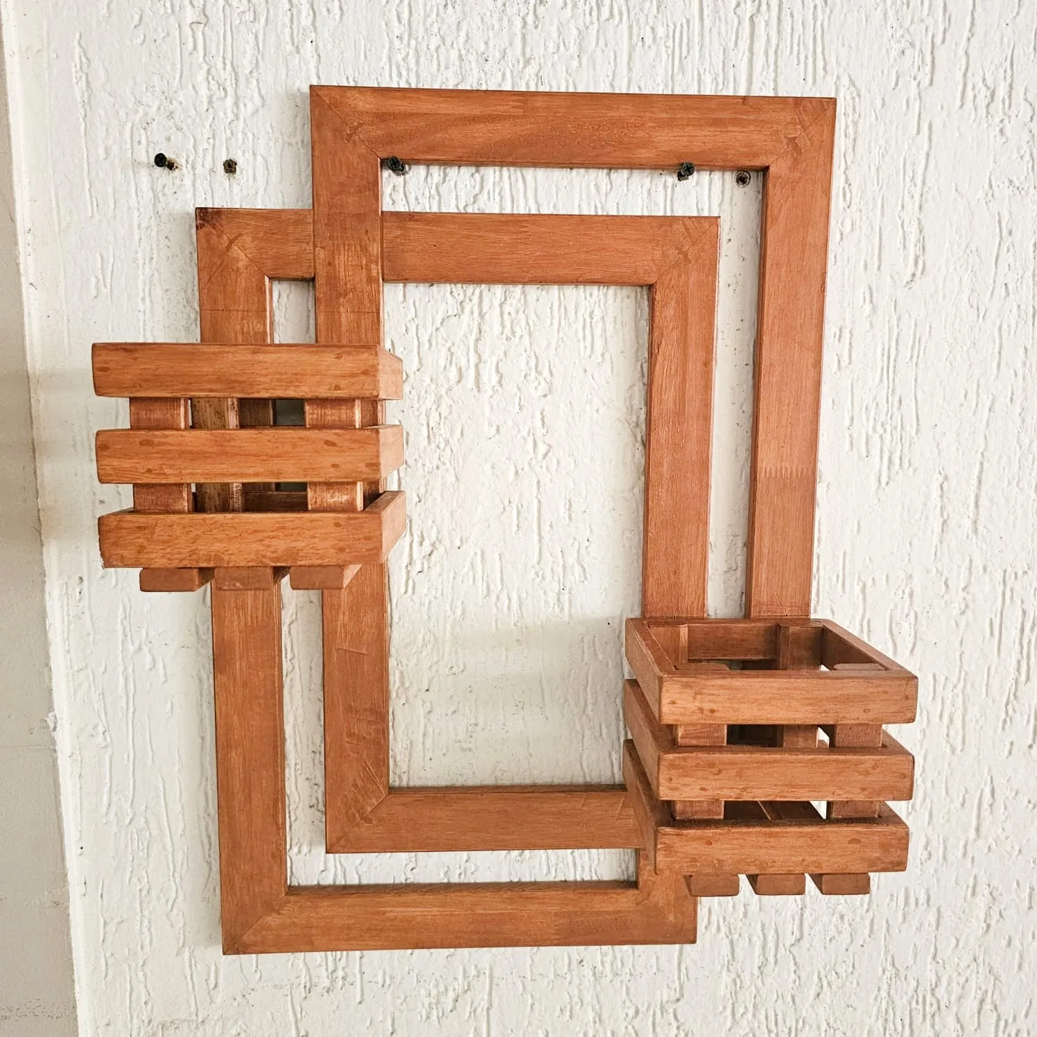 Wall Mounted Planter- Handcrafted Planter with 2 Planter Space  - For Living Room and Balcony