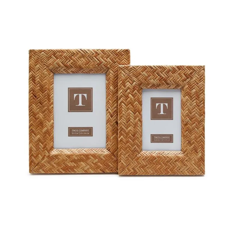 Woven Cane Photo Frame- 4x6