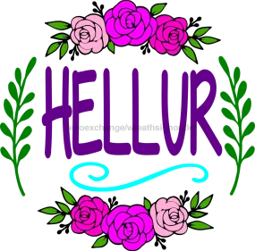 Wreath Sign, Hellur White Sign, Hello Sign, Funny Sign, DECOE-1021-A, Sign For Wreath, DecoExchange