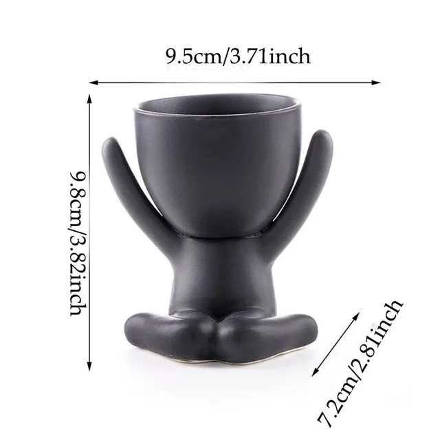 Yeknu Mini Human Planter Pots